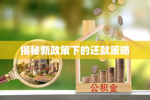 尖草坪揭秘新政策下的还款策略